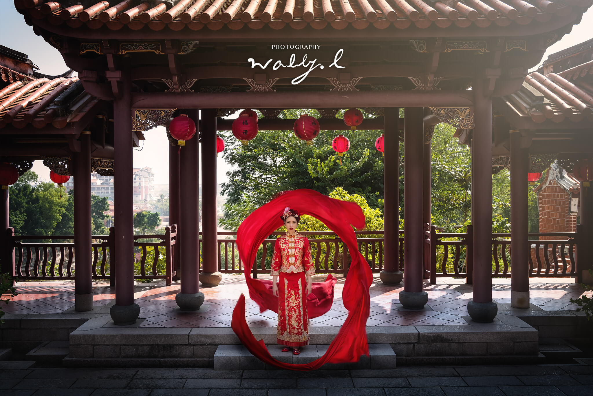 中式禮服｜龍鳳掛｜自主婚紗｜婚紗創作｜台南鯤鯓宮｜